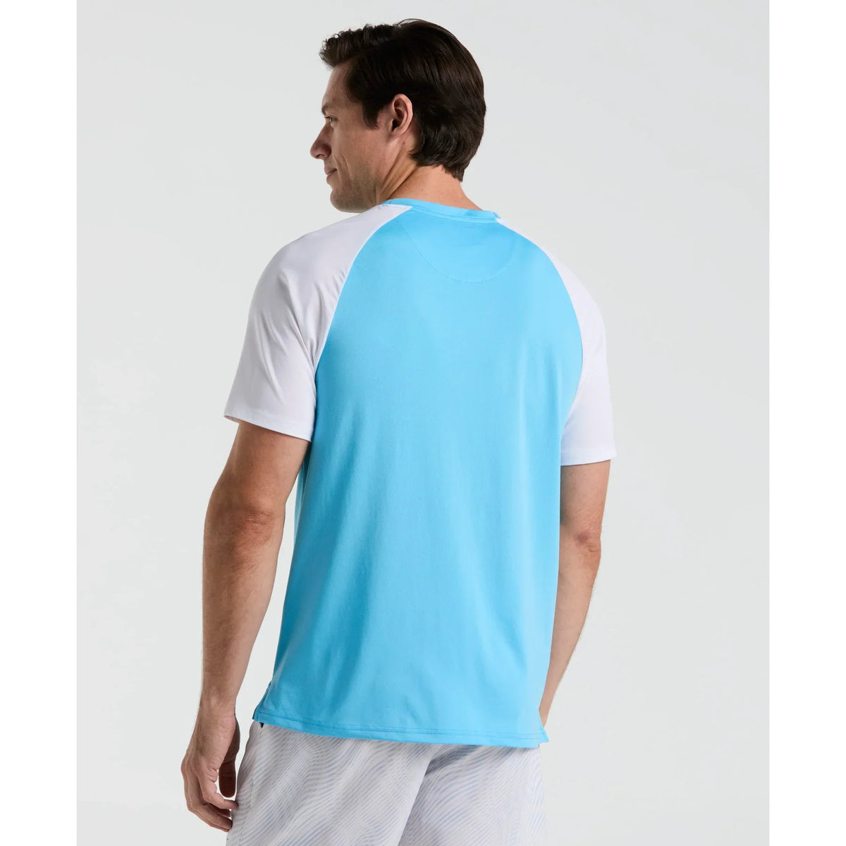 Original Penguin Blocked Performance Tennis T-Shirt - Blue Grotto