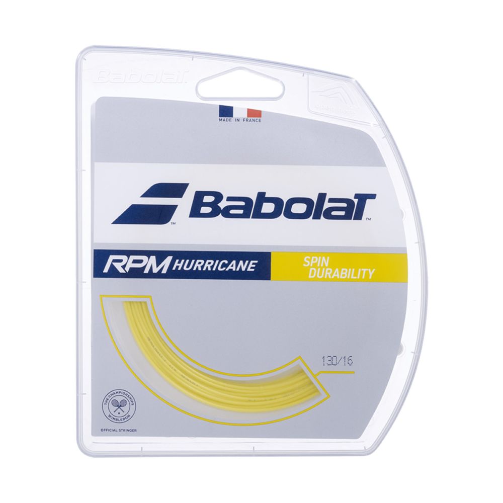 Babolat RPM Hurricane 1.30mm/12M Tennis String - Yellow