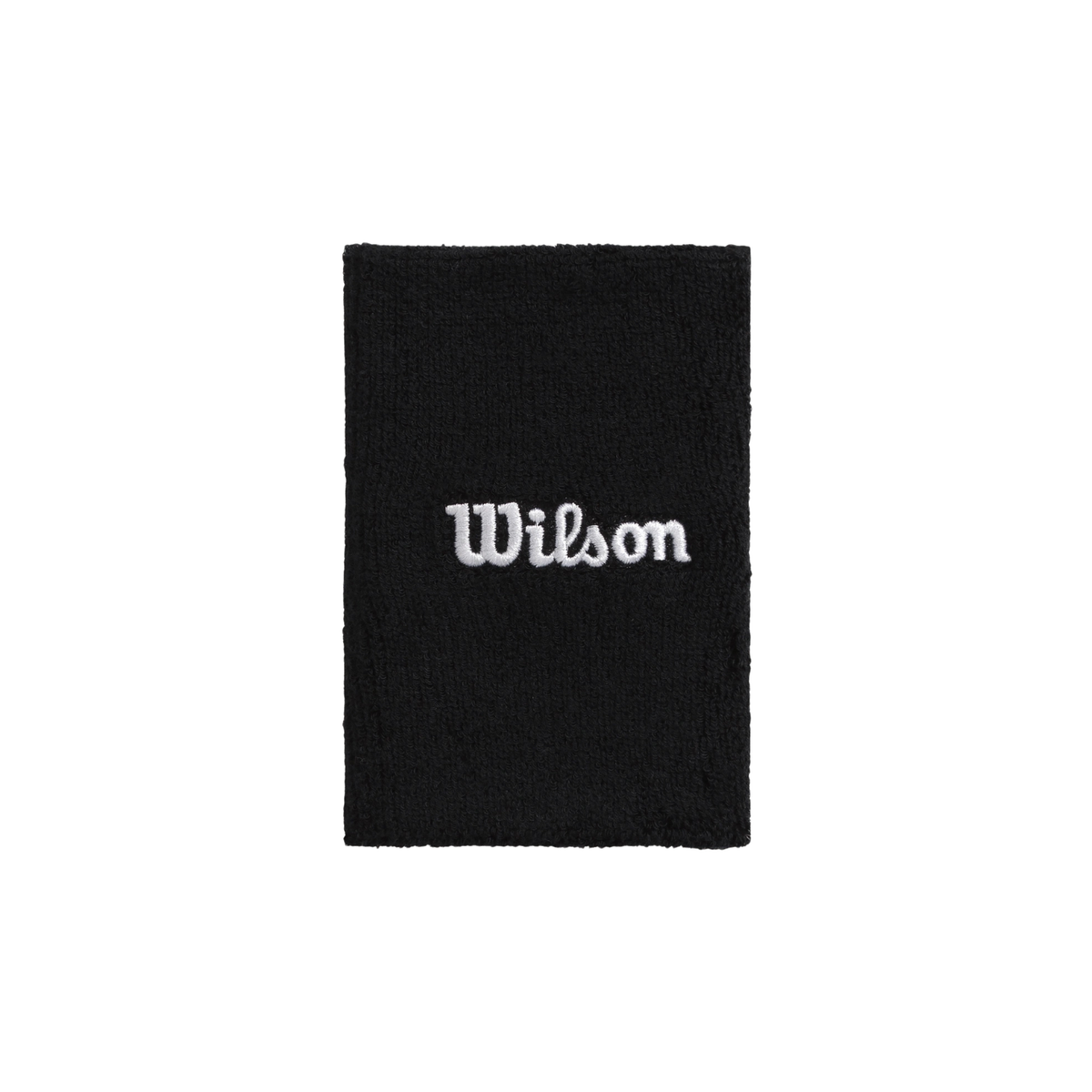 Wilson Wide Terry Wristband (2 Pack) - Black Black One Size Accessories Wilson