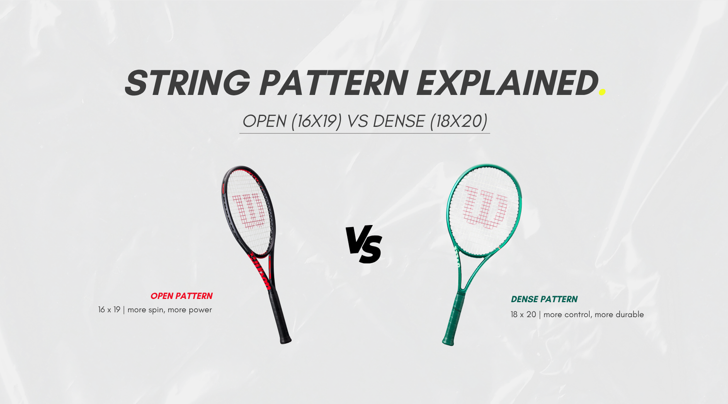 Tennis Racket String Pattern Explained: Open (16×19) vs Dense (18×20)