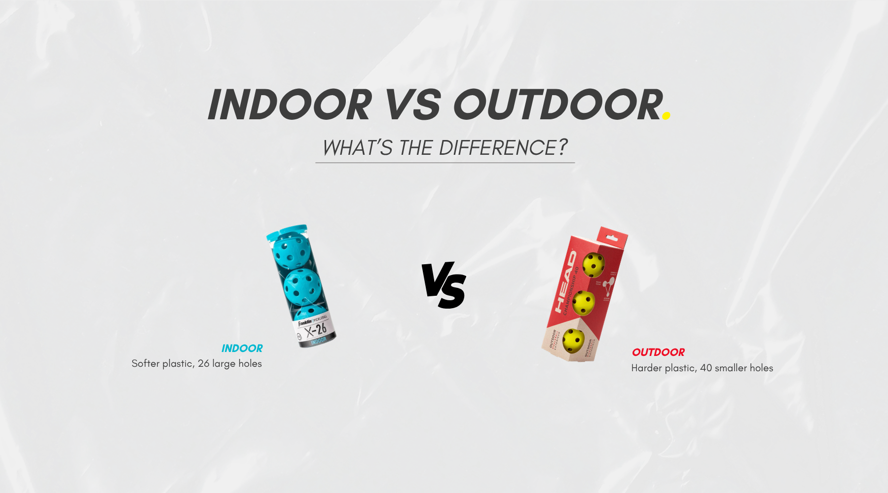 Indoor vs Outdoor Pickleball Balls: What's the Difference?