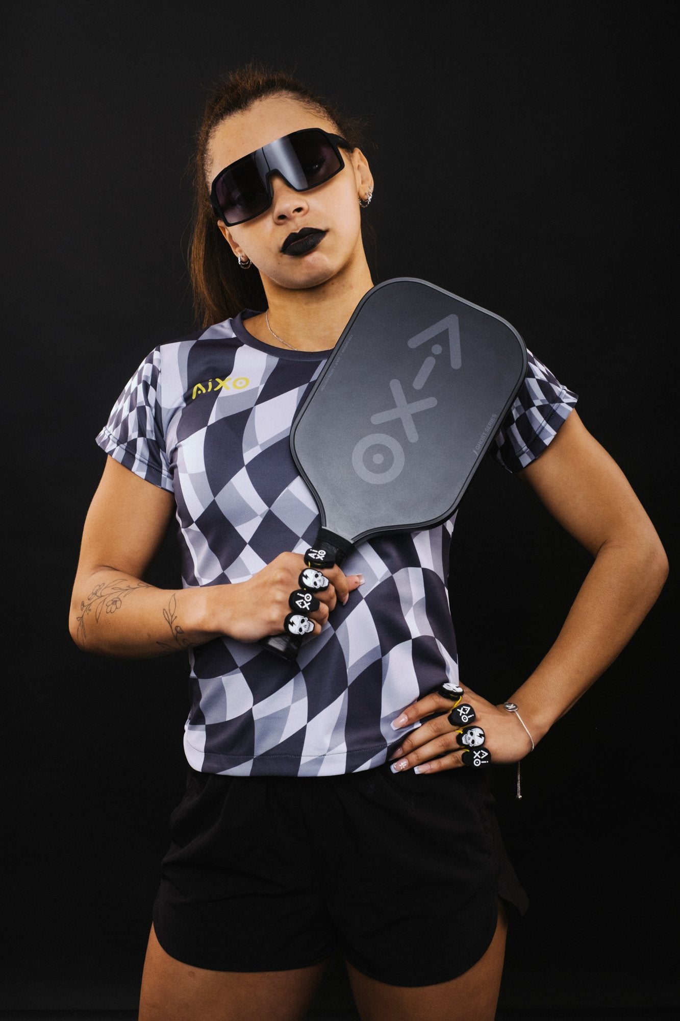 AIXO Reaper Chaos Camo 18K carbon pickleball paddle