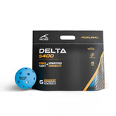 Hundred Delta S400 Indoor Pickleball Balls - Pack of 6 Blue One Size Pickleball Hundred
