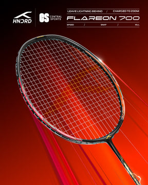 Hundred Flareon 700 Badminton Racket - Black/Orange
