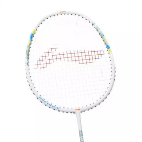 Li-Ning AxForce Kids Badminton Racket - White/Black