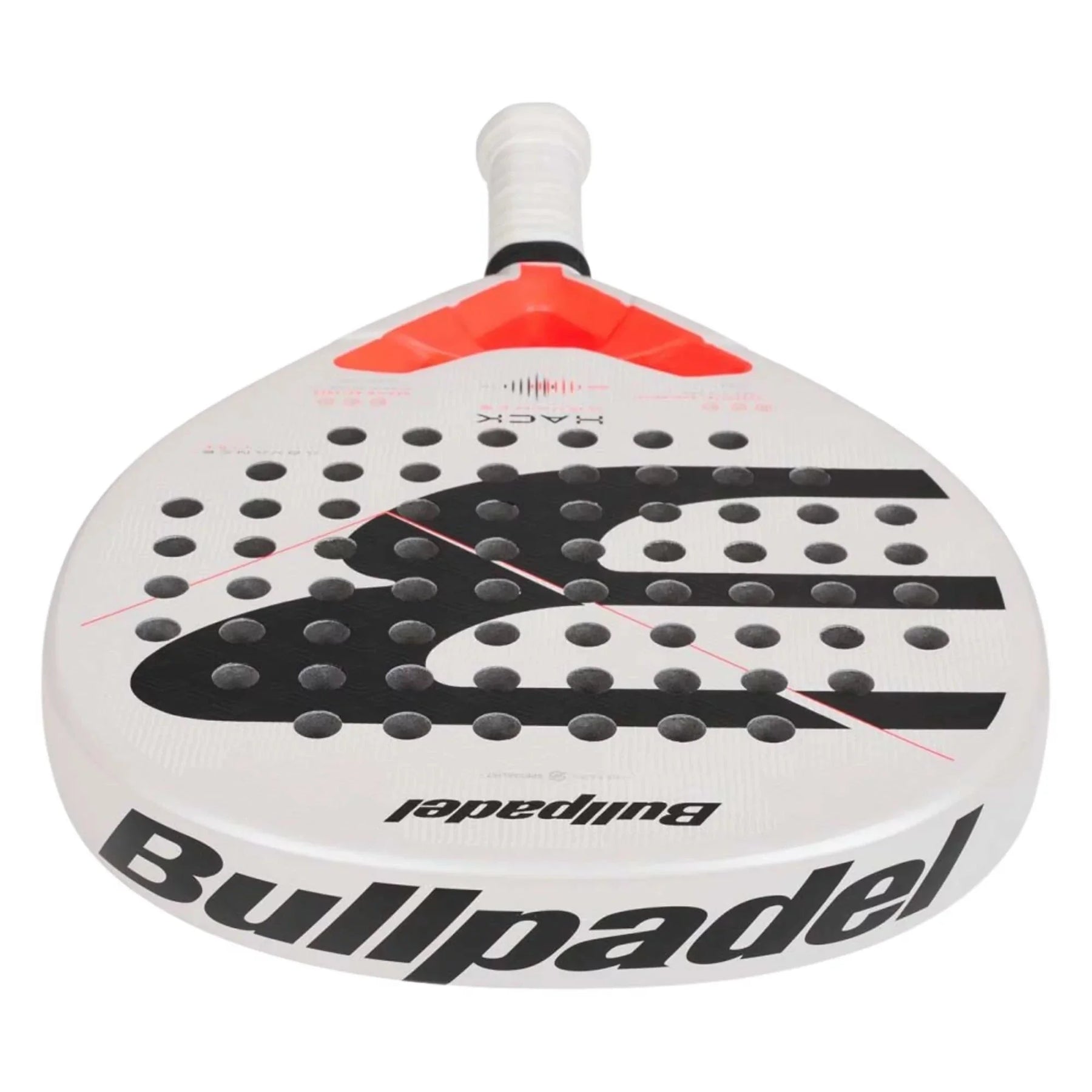BullPadel Hack Advance 26 Padel Racket - White/Orange Padel BullPadel
