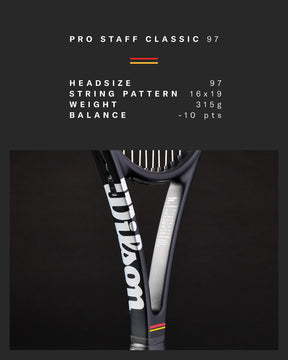 Wilson Pro Staff 97 Classic (2026) Tennis Racket - Black Tennis Rackets Wilson