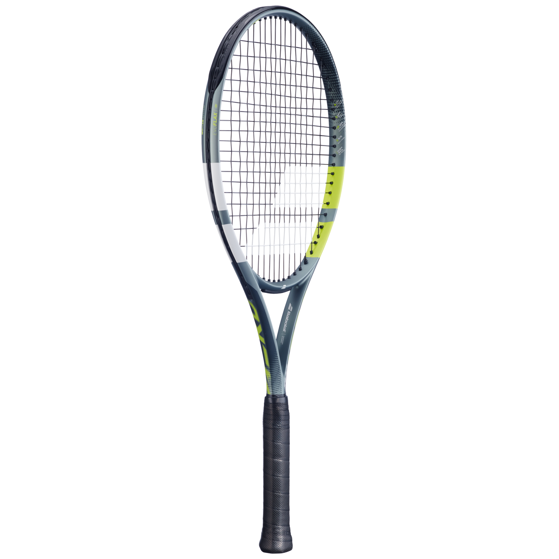 Babolat Evo Aero 2026 Tennis Racket Strung - Grey/Yellow Tennis Rackets Babolat