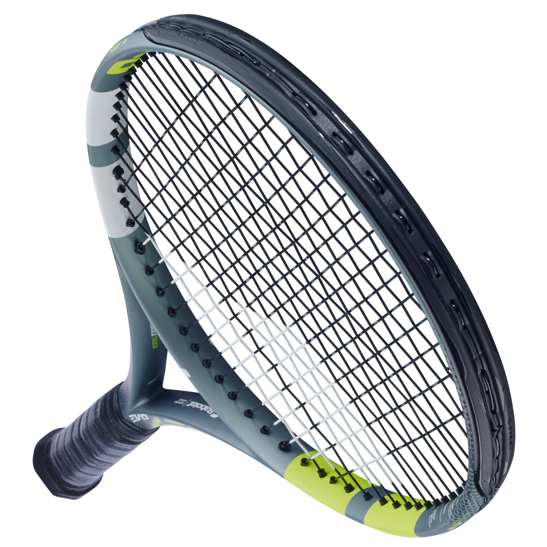 Babolat Evo Aero 2026 Tennis Racket Strung - Grey/Yellow Tennis Rackets Babolat