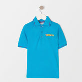 Scouts Beavers tipped polo shirt, turquoise, front view