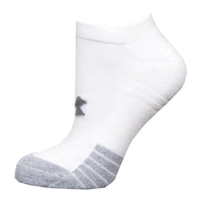 Under Armour HeatGear No-Show Socks 3 Pack Unisex - White/Steel (1346755) Socks Under Armour