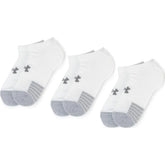 Under Armour HeatGear No-Show Socks 3 Pack Unisex - White/Steel (1346755) Socks Under Armour