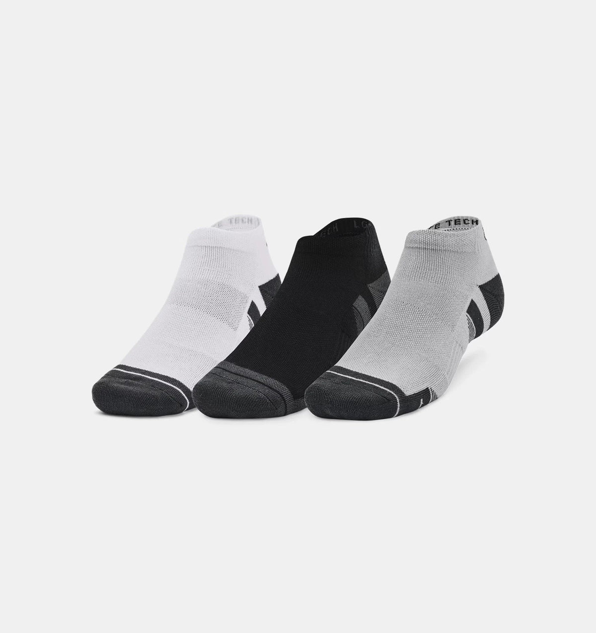 Under Armour Performance Tech 3pack Low Socks 1379503 011 Mod Gray White Clearance Flash
