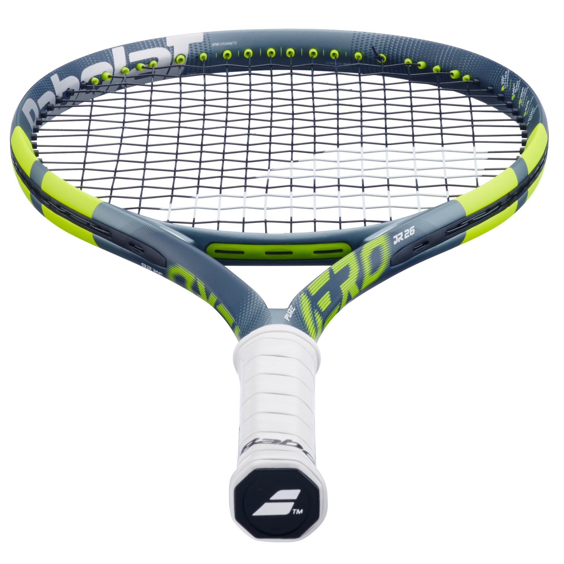 Babolat Pure Aero Junior 26 2026 Tennis Racket - Grey/Yellow Tennis Rackets Babolat