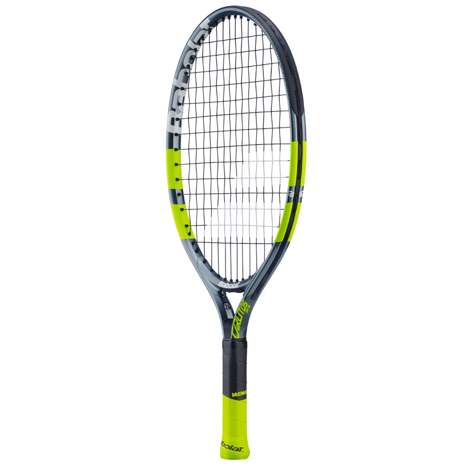 Babolat Carlitos Junior 21 2026 Tennis Racket Strung - Grey/Yellow 140522 by Babolat