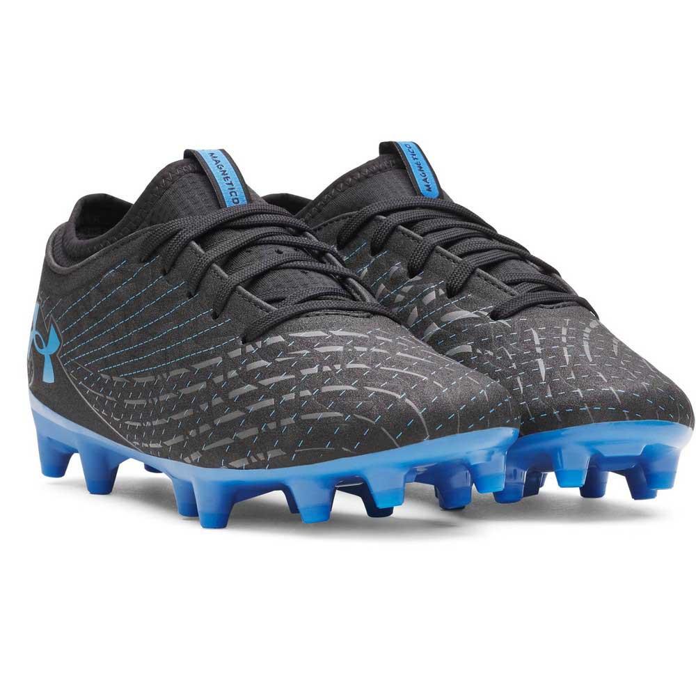 Under Armour Magnetico Select 5 FG Football Shoe Junior - Black/Blue shoes Under Armour
