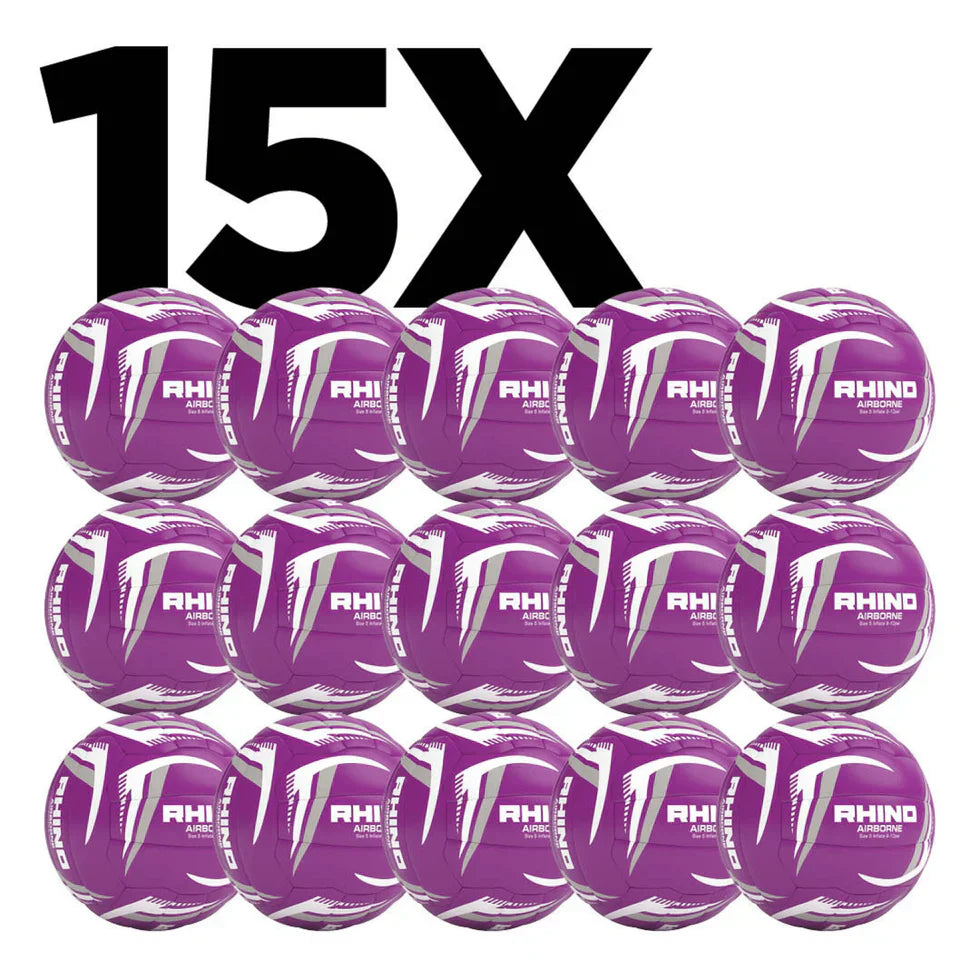 Rhino Airbourne Netball Box of 15 Netball Ball Rhino