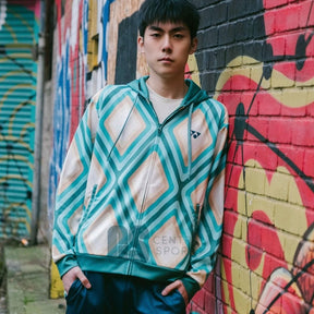 Yonex Diamond Unisex Zip Hood Jade/Ivory Clothing Yonex
