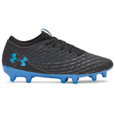 Under Armour Magnetico Select 5 FG Football Shoe Junior - Black/Blue Black Blue shoes Under Armour