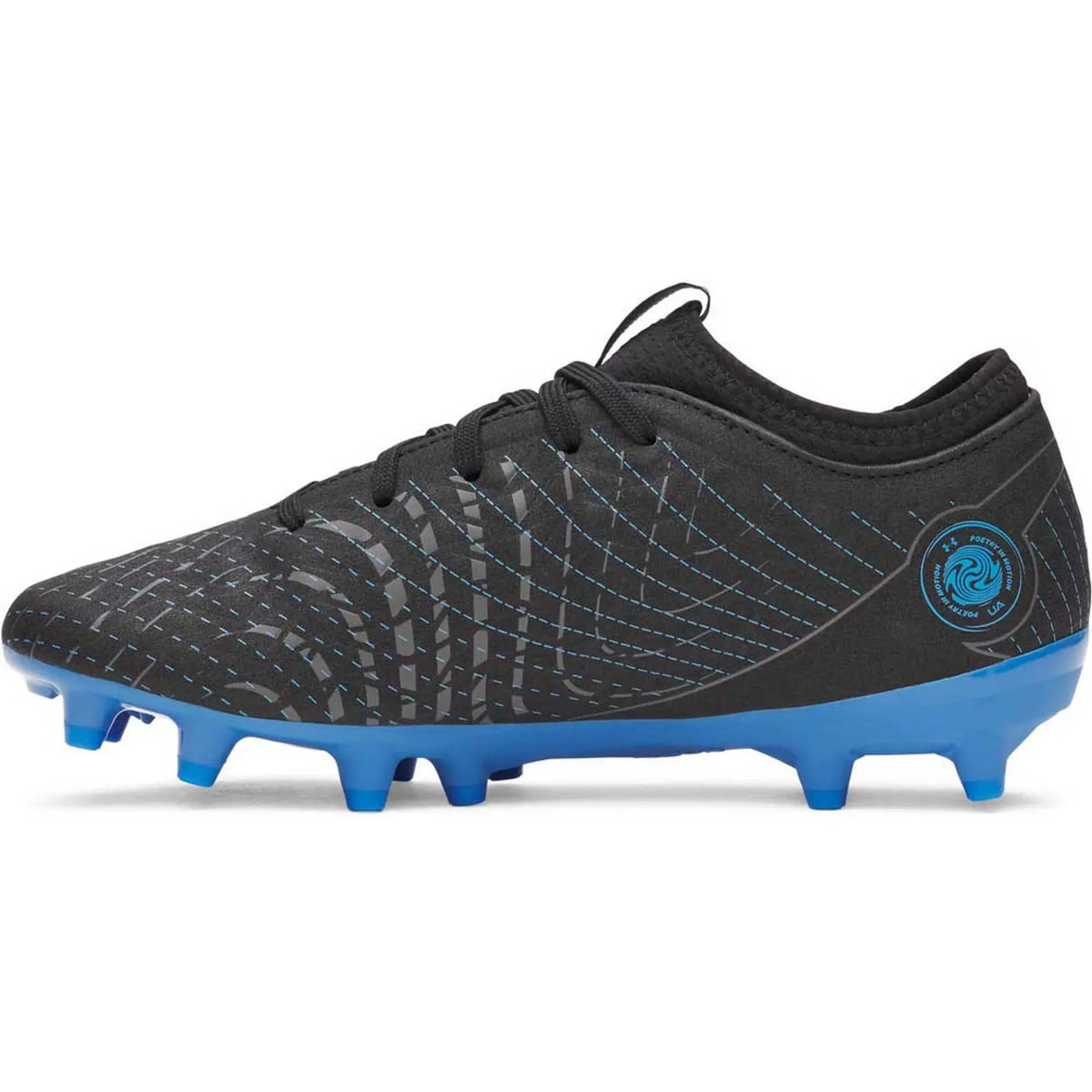 Under Armour Magnetico Select 5 FG Football Shoe Junior - Black/Blue shoes Under Armour