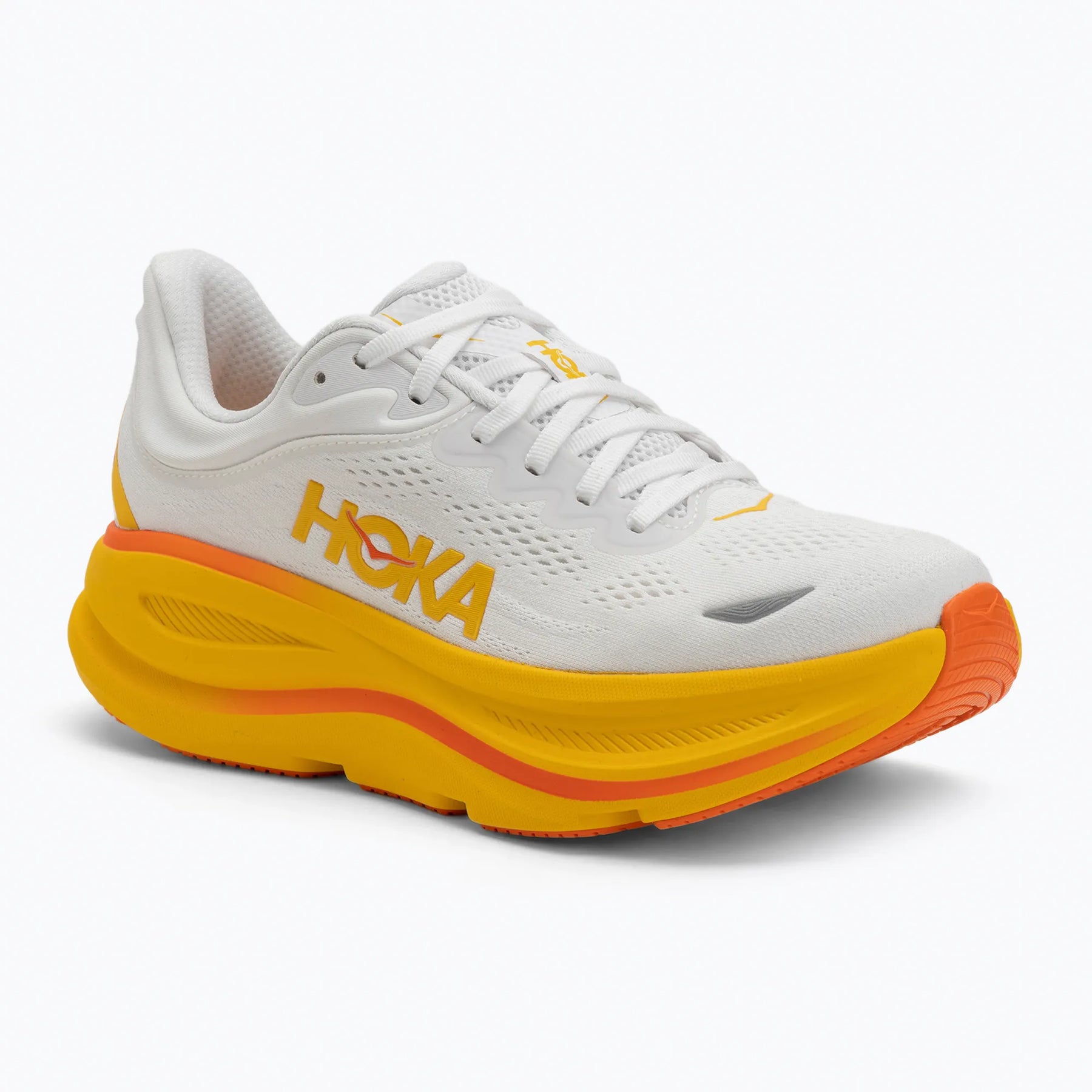 Hoka Bondi 9 Running Shoes Men - Frost/Sunflower