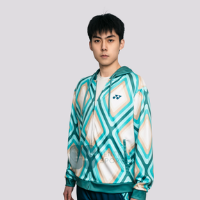 Yonex Diamond Unisex Zip Hood Jade/Ivory Clothing Yonex