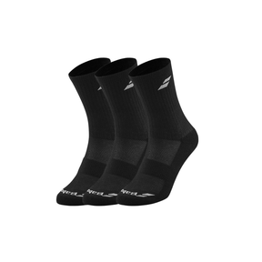 Babolat 3 Pairs Pack Sock Unisex - Black/White by Babolat