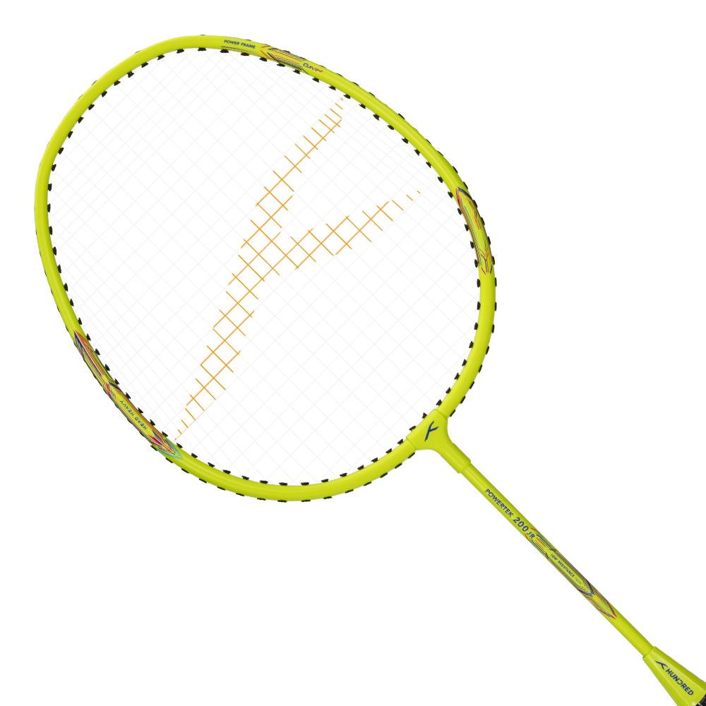 Hundred Powertek 200 2U Junior Badminton Racket - Yellow