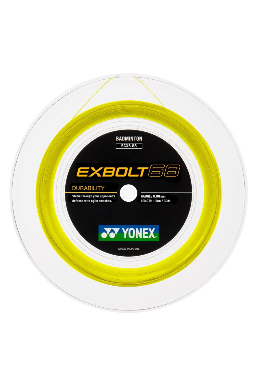 Yonex Exbolt 68 Badminton String (200m Reel) Yellow 200m Reel YELLOW String (Reel) Yonex