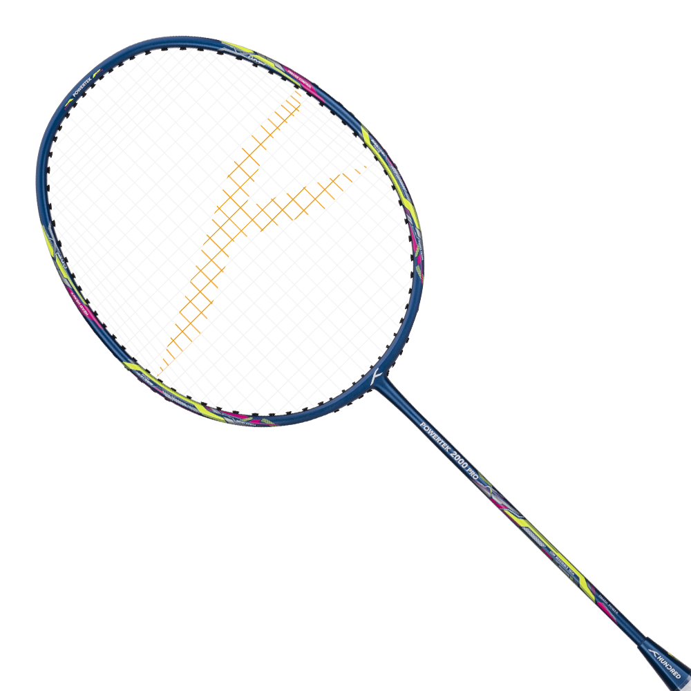 Hundred Powertek 2000 Pro Strung Badminton Racket - Navy 2U G6 (HBRR-3S034-4) Badminton Rackets Hundred