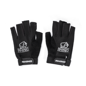 Rhino Pro Half Finger Mitts - Black & Fluo Yellow Gloves Rhino