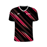 Yonex Kit T001 Pitville Badminton Club Turbo V Neck Junior - Black/Red/White by Yonex Teamwear