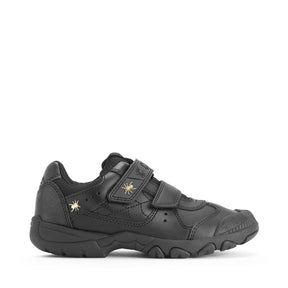 Start-Rite Tarantula 2272 boys' leather school shoes, black, front view