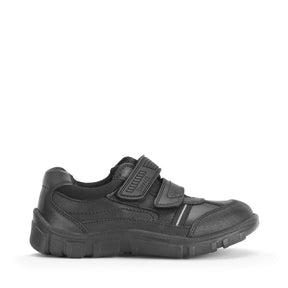 Start-Rite Luke 2273 boys' school shoes, black leather, front view