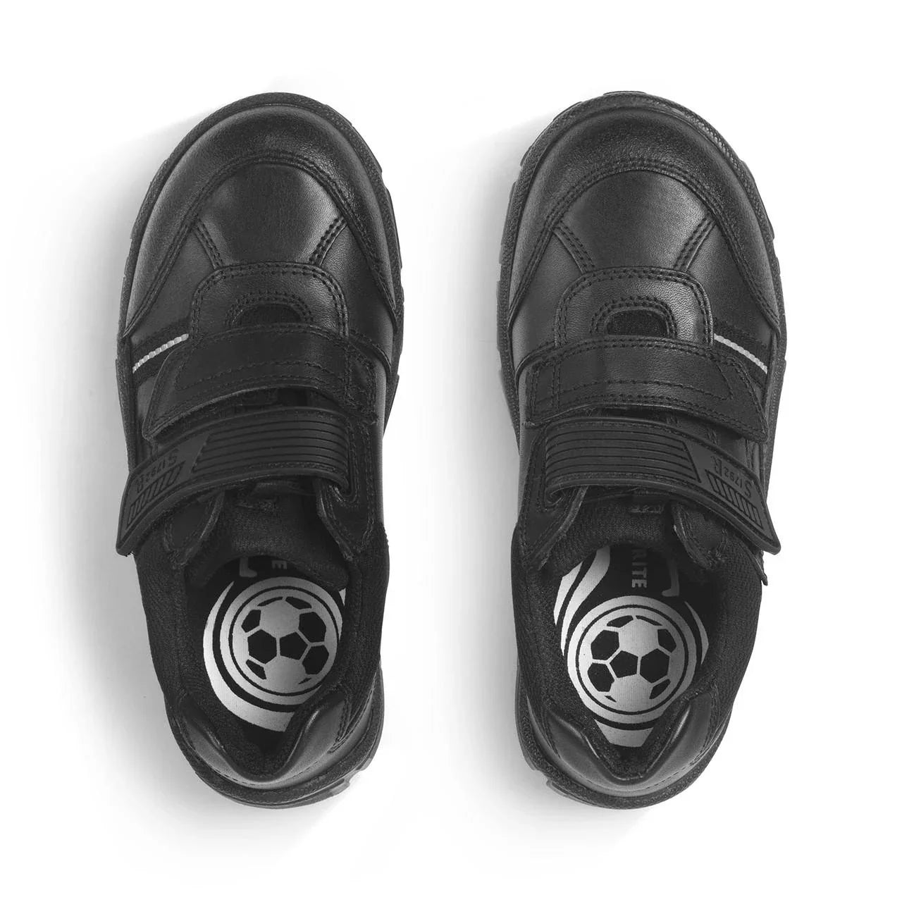 Start-Rite Luke 2273 boys' school shoes, black leather, back view