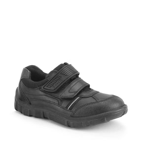 Start-Rite Luke 2273 boys' school shoes, black leather, side view