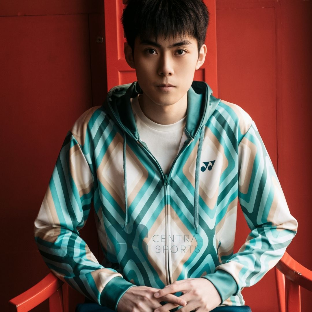 Yonex Diamond Unisex Zip Hood Jade/Ivory Clothing Yonex