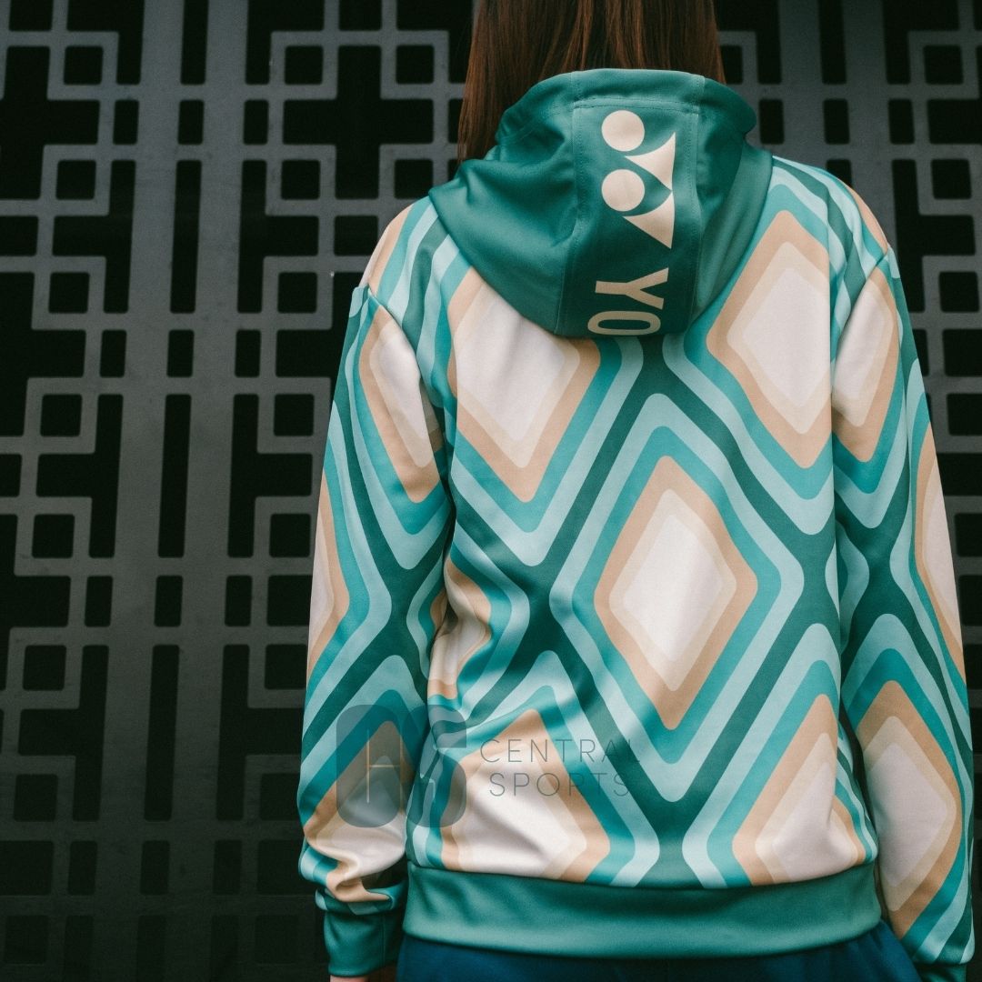 Yonex Diamond Unisex Zip Hood Jade/Ivory Clothing Yonex