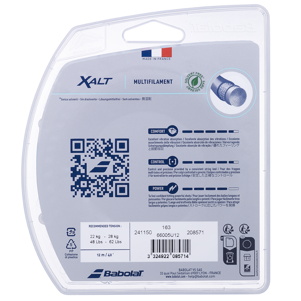 Babolat Xalt 12m Tennis String - White