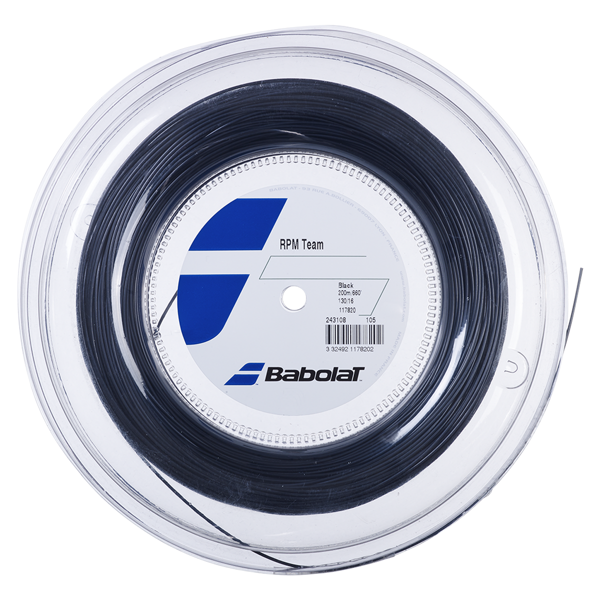 Babolat RPM Blast 1.30mm/200M Tennis String - Black 105 BLACK 1.30mm 200m String (Reel) Babolat