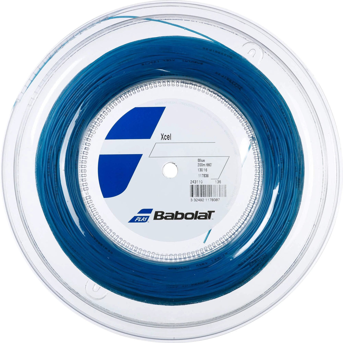 Babolat Xcel 660 1.30mm/200m Tennis String 200m Reel BLUE String (Reel) Babolat