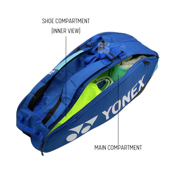 Yonex BA92426EX Pro 6 Racket Bag (Black)