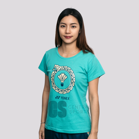 Yonex Snake Ring Womens Cotton T-Shirt Jade Clothing Yonex