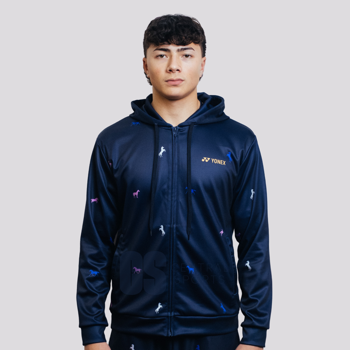 Pre-Order Yonex Night Rider – Unisex Zip Hoodie (Ink Blue) Yonex CNY2026 Zip Hood Sweat A Unisex Ink Blue Clothing Yonex