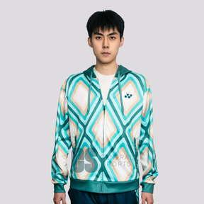 Yonex Diamond Unisex Zip Hood Jade/Ivory Jade Ivory Clothing Yonex