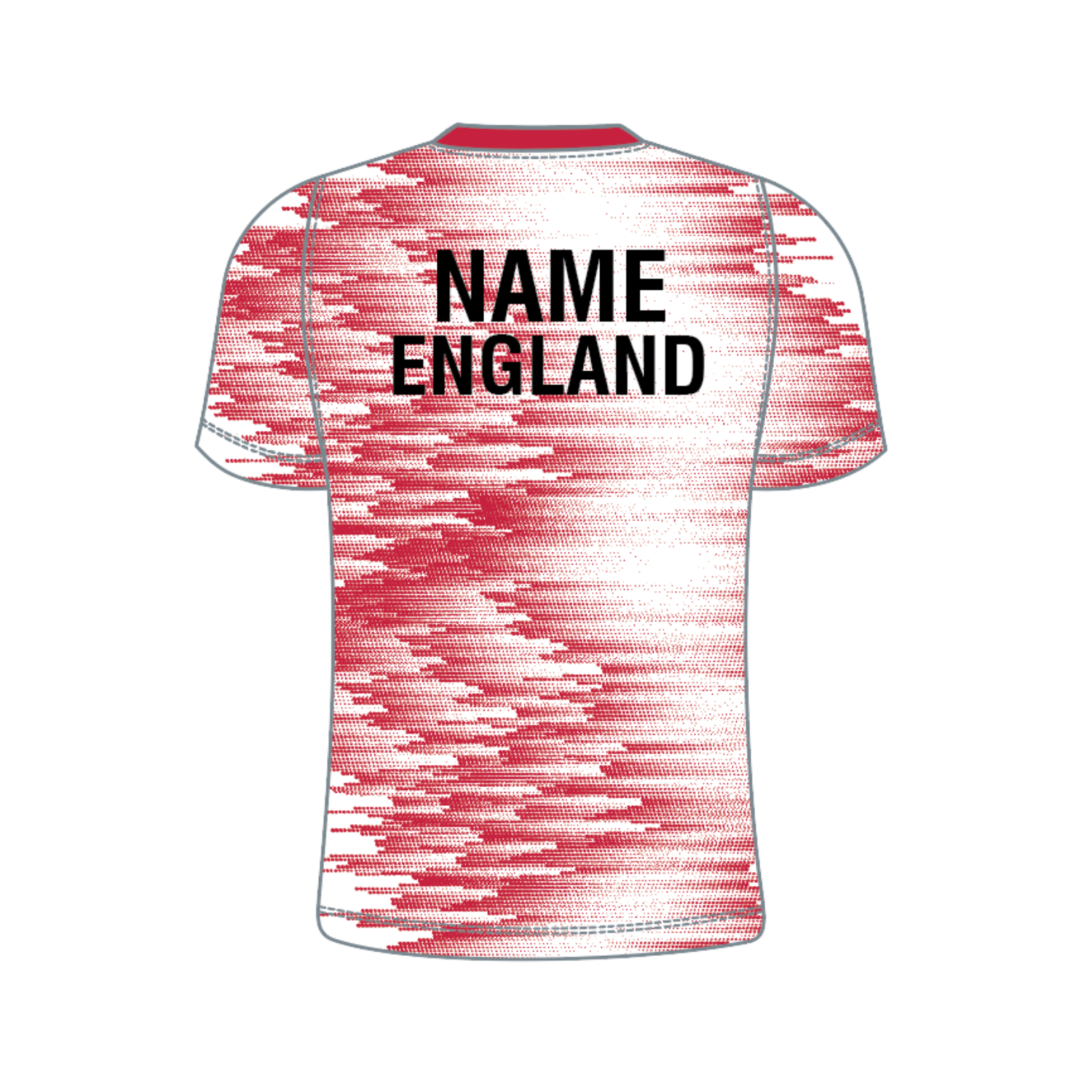 Yonex Kit Teamwear England Masters Badminton T015 Speed Fade V Neck T-Shirt Men - White/Red by Yonex Teamwear