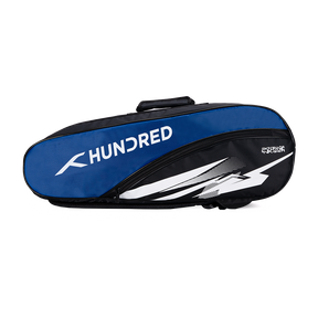 Hundred Cosmogear Badminton Kitbag - Black/Royal Blue Black Royal Blue 6 Racket Luggage Hundred