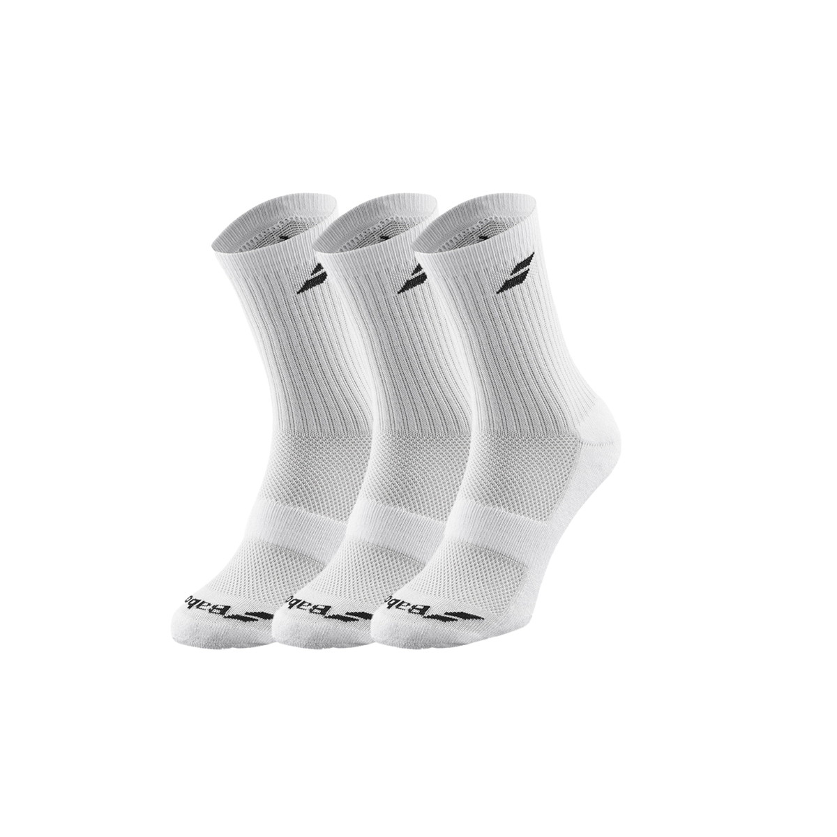 Babolat 3 Pairs Pack Sock Unisex - Black/White by Babolat