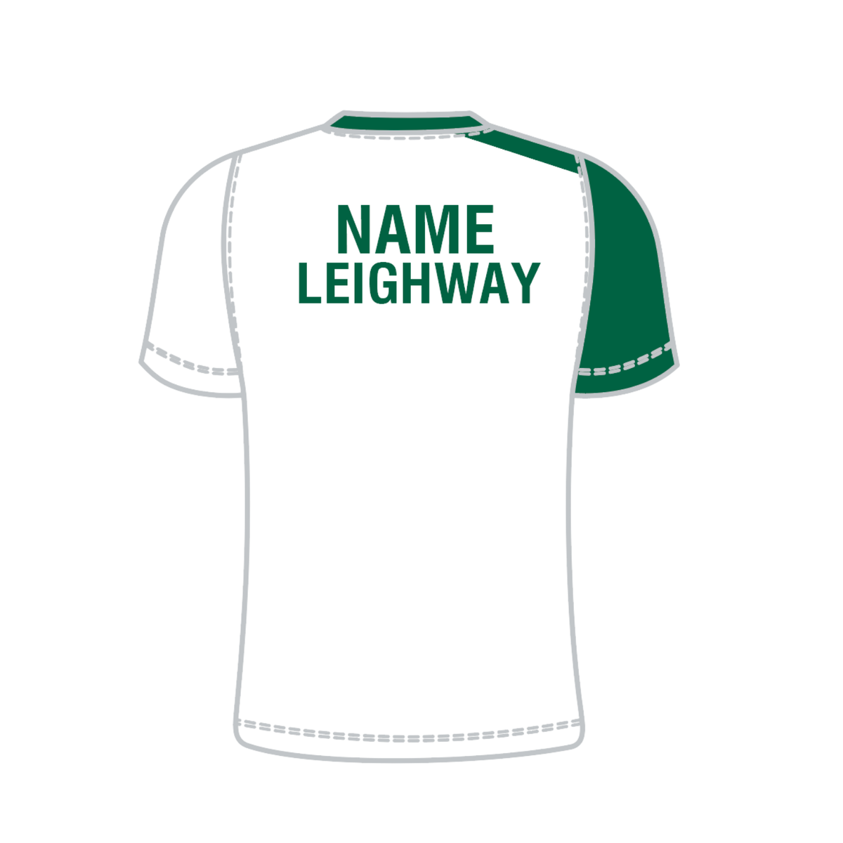 Yonex Kit Teamwear T009 Leighway Badminton Club Time T-Shirt V Neck Women - White/Forest Clothing Yonex Teamwear