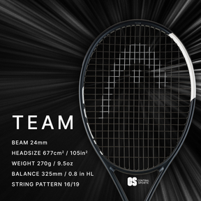 Head Speed Team 2026 Tennis Racquet Strung - Black/White SP26 Tennis Rackets Head